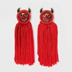 Sugarfix By Baublebar Winking Devil Tassel Drop Earrings - Red
