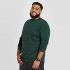 Men's Tall Regular Fit Fleece Crew Sweatshirt - Goodfellow & Co Green