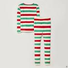 Boys' 2pc Striped Pajama Set - Cat & Jack 8, Green/black/red