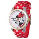 Women's Disney Minnie Mouse Two Tone Alloy Watch - Red,