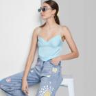 Women's Lace Trim Satin Cami - Wild Fable