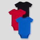Lamaze Baby 3pk Organic Cotton Bodysuit - Red/blue/black