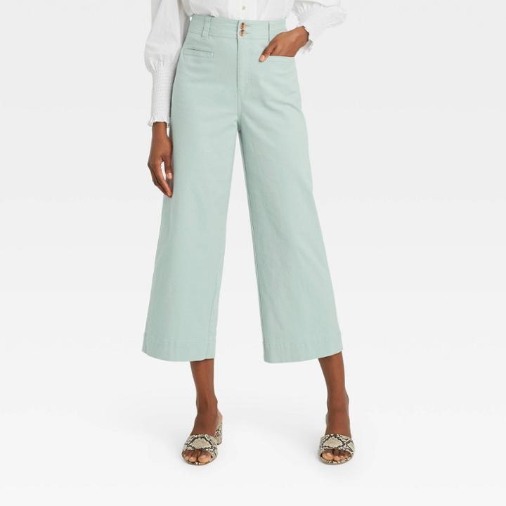 Women's Cropped Wide Leg Fashion Pants - A New Day
