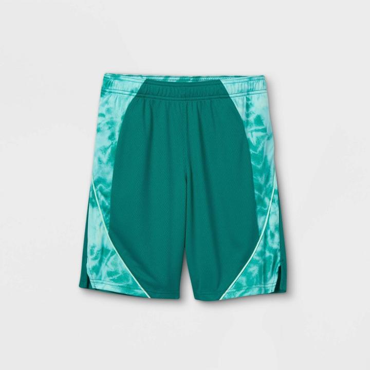 Boys' Block Print Performance Shorts - All In Motion Mint Xs, Green/block Print