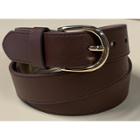 Women's Fashion Skinny Leather Jean Belt With Polished Buckle - A New Day Brown
