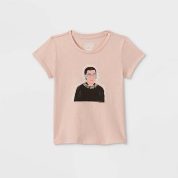 Rebel Girls Toddler Girls' Ruth Bader Ginsburg Short Sleeve T-shirt -