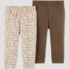 Baby Boys' 2pk Fox Pants - Just One You Made By Carter's Brown Newborn