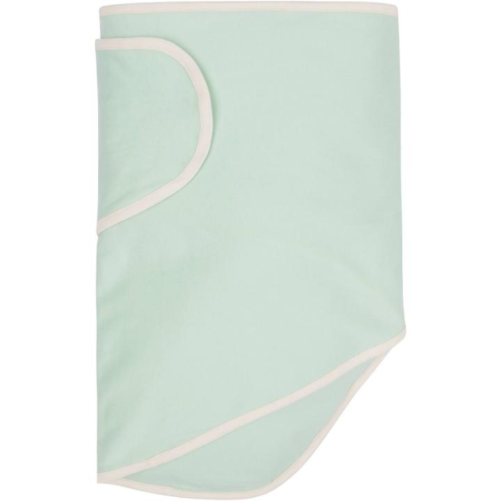 Miracle Blanket Swaddle Wrap - Green With Beige Trim
