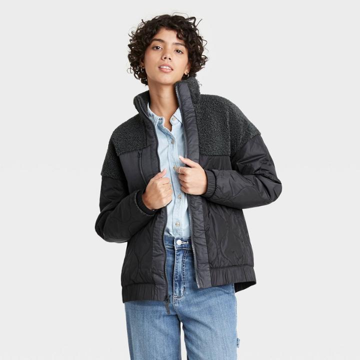 Women's Sherpa Jacket - Universal Thread Black