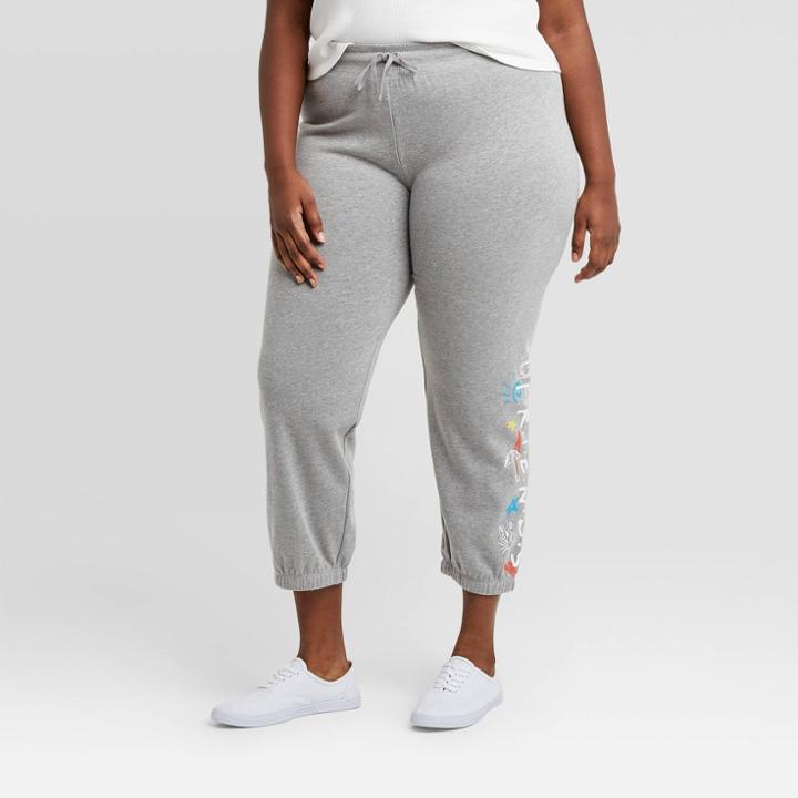 Women's Friends Plus Size Jogger Pants - Gray