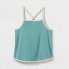 Toddler Girls' Solid French Terry Tank Top - Cat & Jack Green