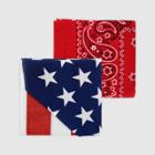 Wemco Men's Americana Flag 2pk Bandana Set - One Size, Men's,