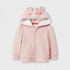 Aby Girls' Sparkle Critter Hoodie - Cat & Jack Peach