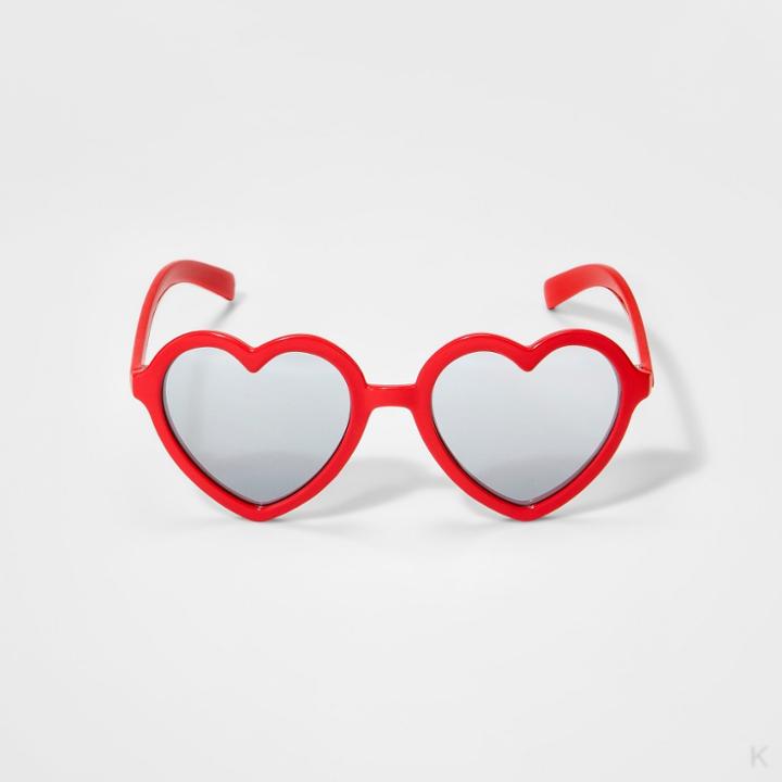 Toddler Girls' Heart Sunglasses - Cat & Jack Red, Pink