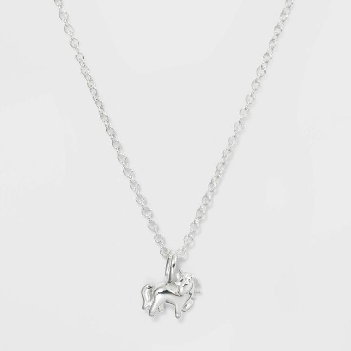 No Brand Unicorn Pendant - Silver, Women's