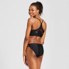 Women's Macrame Back Bralette Bikini Top - Xhilaration Black D/dd Cup