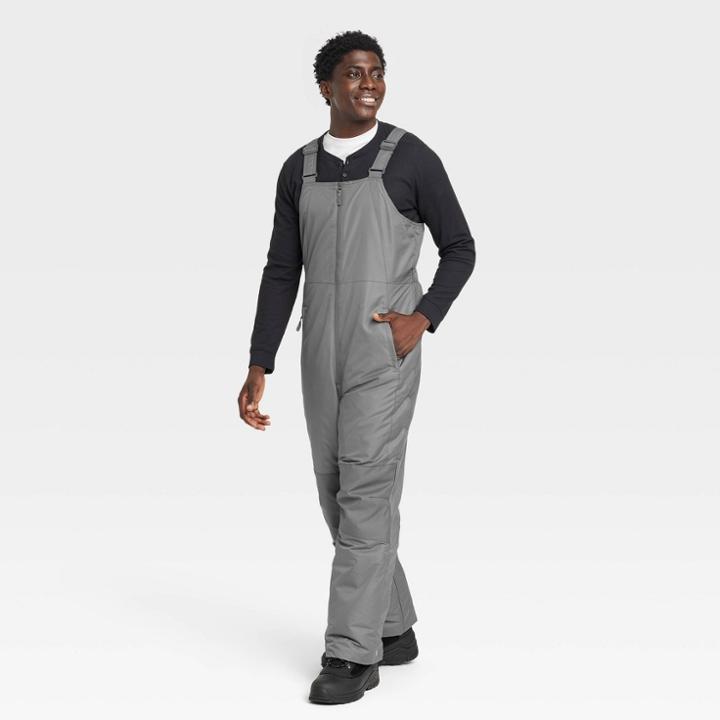 Men's Snow Bib Pants - All In Motion Gray