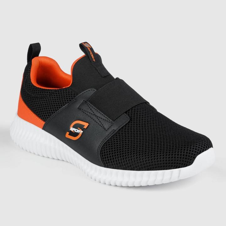 Men's S Sport By Skechers Niles Apparel Sneakers - Black/orange