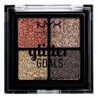 Nyx Professional Makeup Glitter Goals Cream Quad Palette Galactica