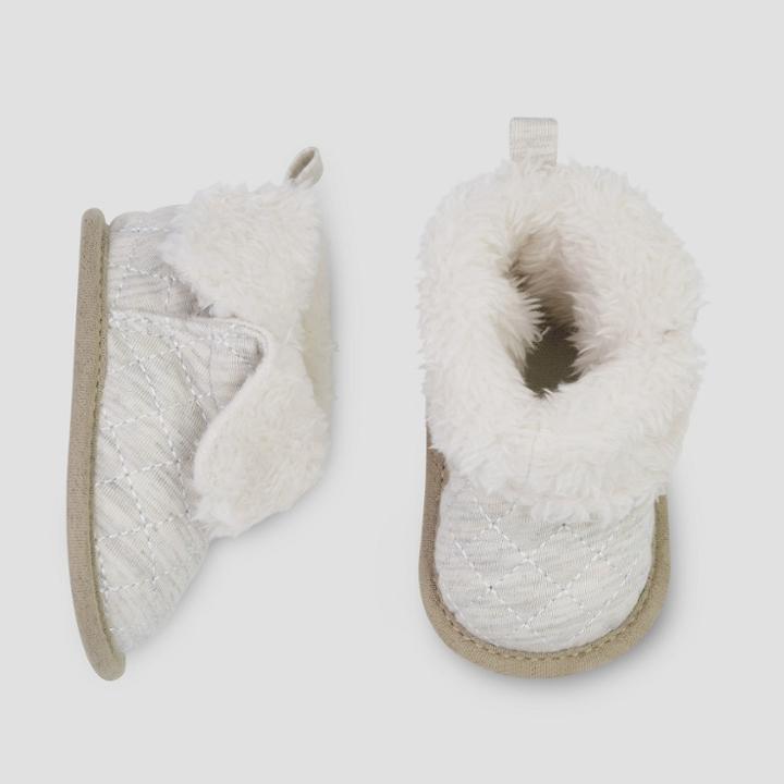 Babys' Quilted Bootie Slipper - Just One You Made By Carter's Cream (ivory) Newborn, Newborn Unisex