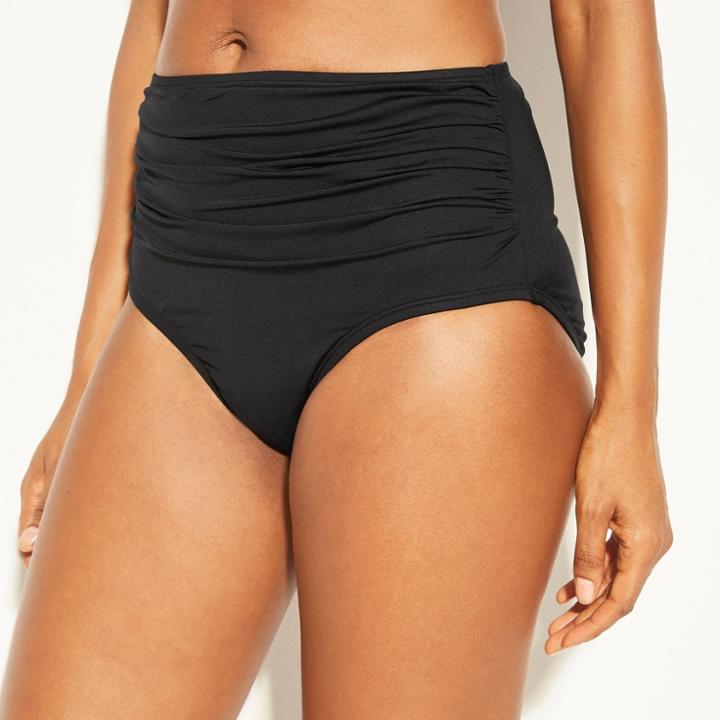 Kona Sol Women's Full Coverage High Waist Swim Bikini Bottom - Kona