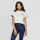 Women's Short Sleeve Feel The Feels Cropped Graphic T-shirt - Grayson Threads (juniors') - Gray