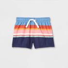 Baby Boys' Printed Multi Striped Swim Shorts - Cat & Jack
