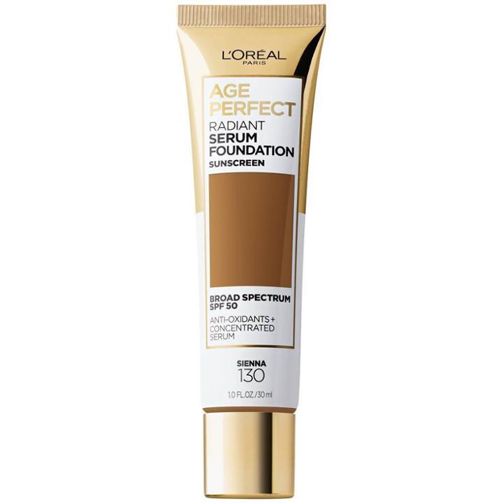 L'oreal Paris Age Perfect Radiant Serum Foundation With Spf 50 Sienna