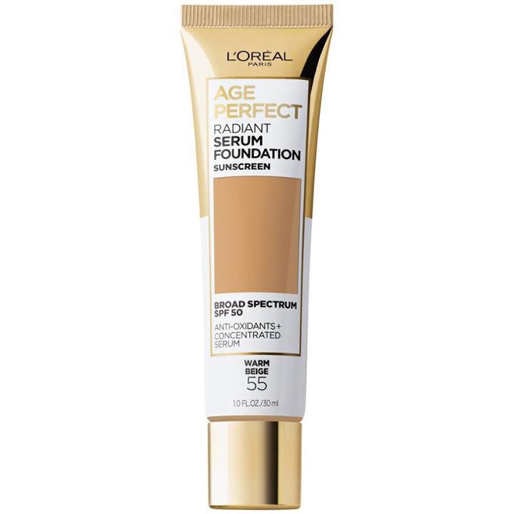 L'oreal Paris Age Perfect Radiant Serum Foundation With Spf 50 Warm Beige