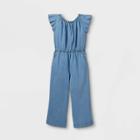 Girls' Woven Short Sleeve Jumpsuit - Cat & Jack