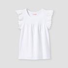 Girls' Slub-knit Eyelet T-shirt - Cat & Jack White