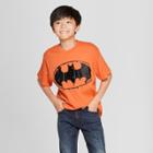Boys' Batman Glow In The Dark Short Sleeve T-shirt - Orange