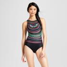 Clean Water Women's High Neck One Piece Swimsuit - Black