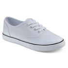 Girls' Larina Solid Lace-up Canvas Sneakers Cat & Jack - White