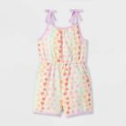 Toddler Girls' Hearts & Stars Romper - Cat & Jack Cream