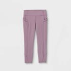 Girls' Side Pocket Cropped Leggings - All In Motion Lilac Purple