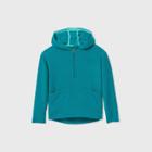 Girls' Fleece 1/4 Zip Sweatshirt - All In Motion Turquoise