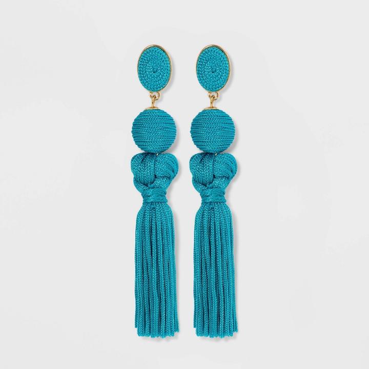 Sugarfix By Baublebar Ball Drop Tassel Earrings - Turquoise