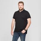 Men's Big & Tall Short Sleeve Loring Polo T-shirts - Goodfellow & Co Black