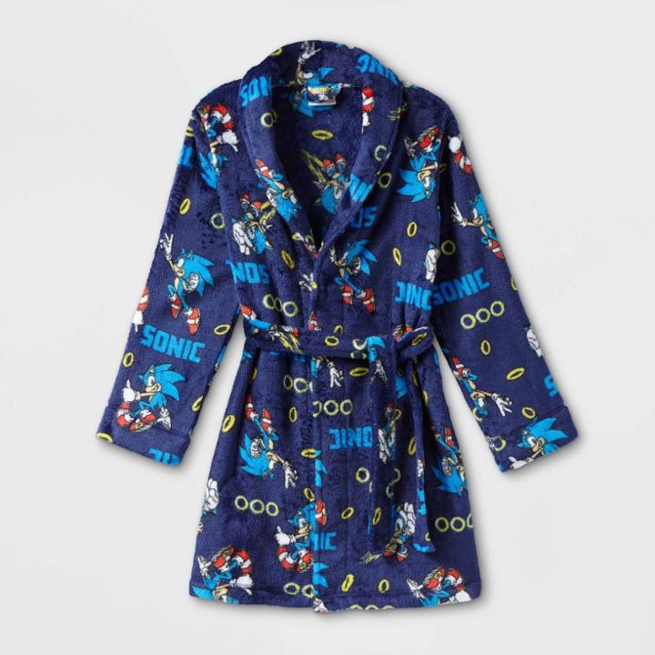Boys' Sonic The Hedgehog Robe - Navy