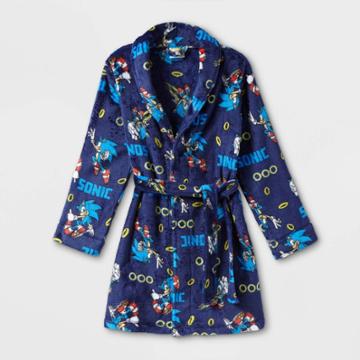 Boys' Sonic The Hedgehog Robe - Navy