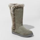 Women's Daniela Wide Width Suede Winter Tall Boots - Universal Thread Gray 12w,
