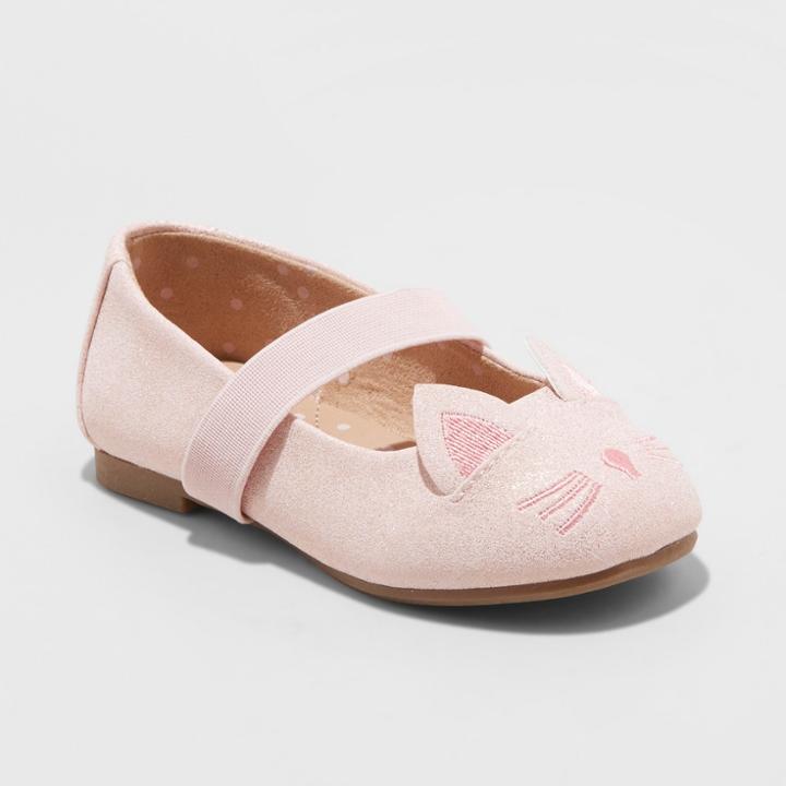 Toddler Girls' Hassie Cat Critter Ballets - Cat & Jack Pink
