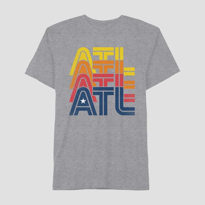 Petitemen's Short Sleeve Atl Repeat Graphic T-shirt - Awake Heather Gray