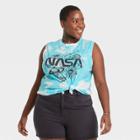 Women's Nasa Plus Size Graphic Tank Top - Blue Tie-dye