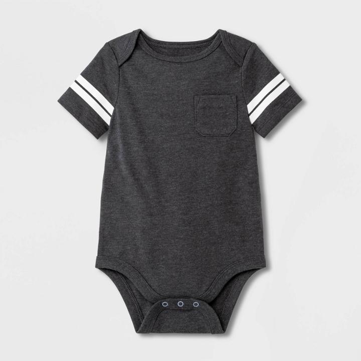 Baby Boys' Pocket Bodysuit - Cat & Jack Dark Gray