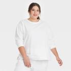 Women's Plus Size Sweatshirt - Ava & Viv White X