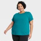 Women's Plus Size Essential Crewneck Short Sleeve T-shirt - All In Motion Teal