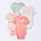 Baby 4pk Short Sleeve Bodysuit - Cloud Island Pink