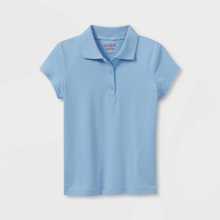 Girls' Short Sleeve Jersey Uniform Polo Shirt - Cat & Jack